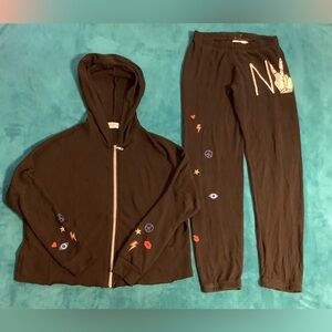 Lauren Moshi jogger pants 30 x 30 oversized crop hoodie